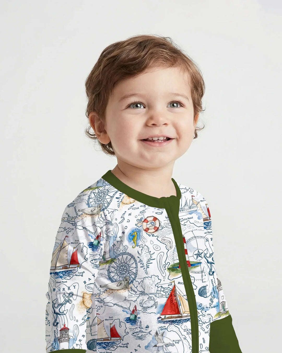 Seaside Adventure Map Bamboo Convertible Zippy