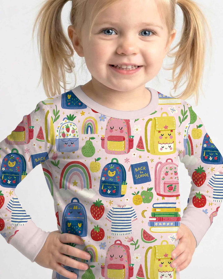 Conjunto de pijama de dos piezas de bambú con mangas largas, plantilla PERSONALIZADA