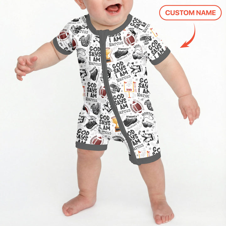 God Says I Am Touch Down Time Custom Name Shorty Zippy