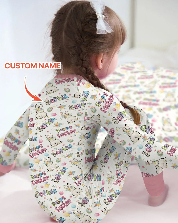 Personalized Happy Easter Bunny Convertible Zippy