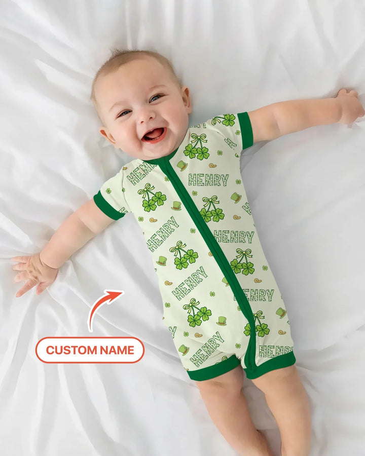 Custom Name Lucky Little Shamrock Shorty Zippy