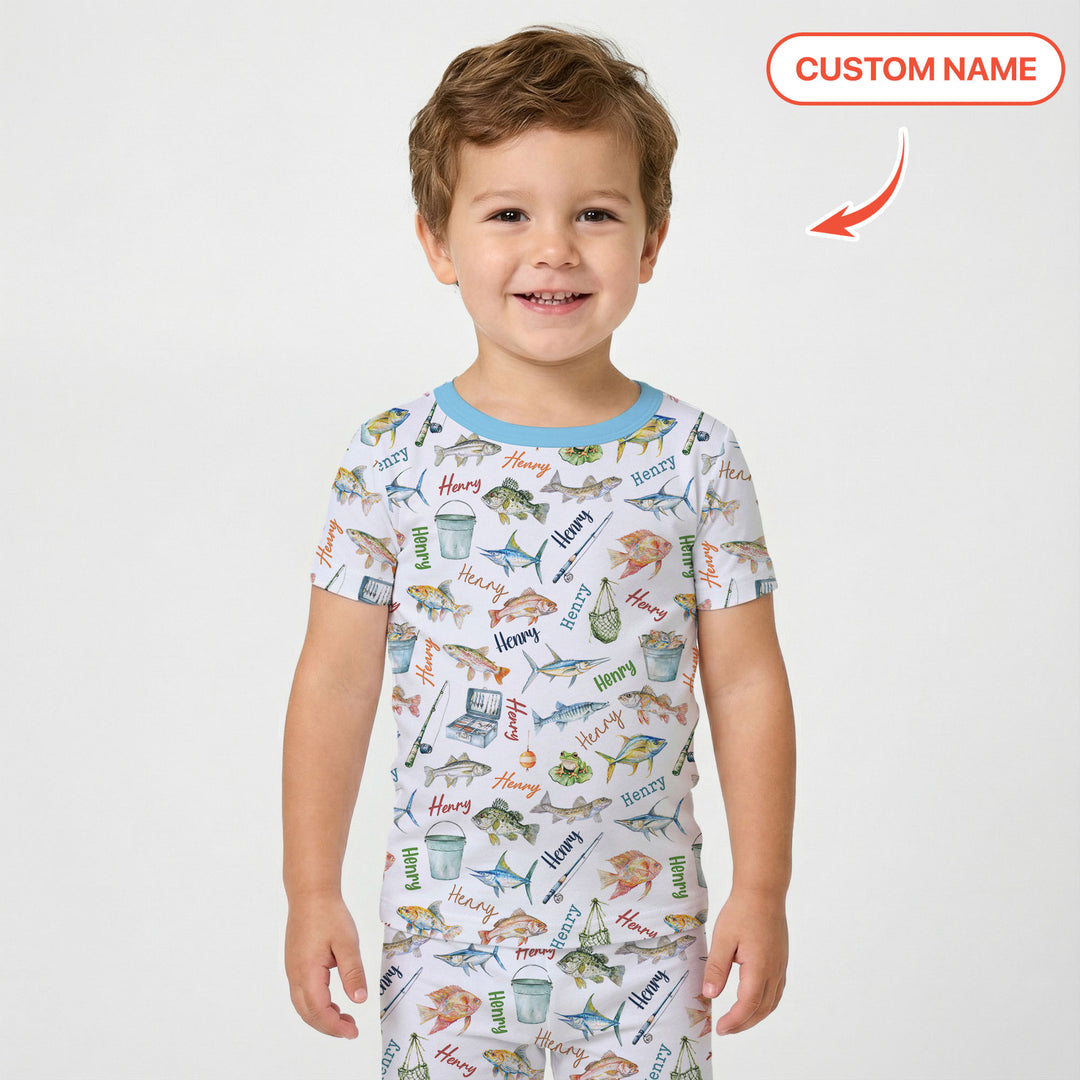 Zweiteiliges Pyjama-Set mit kurzen Ärmeln und Shorts im Sommer-Design