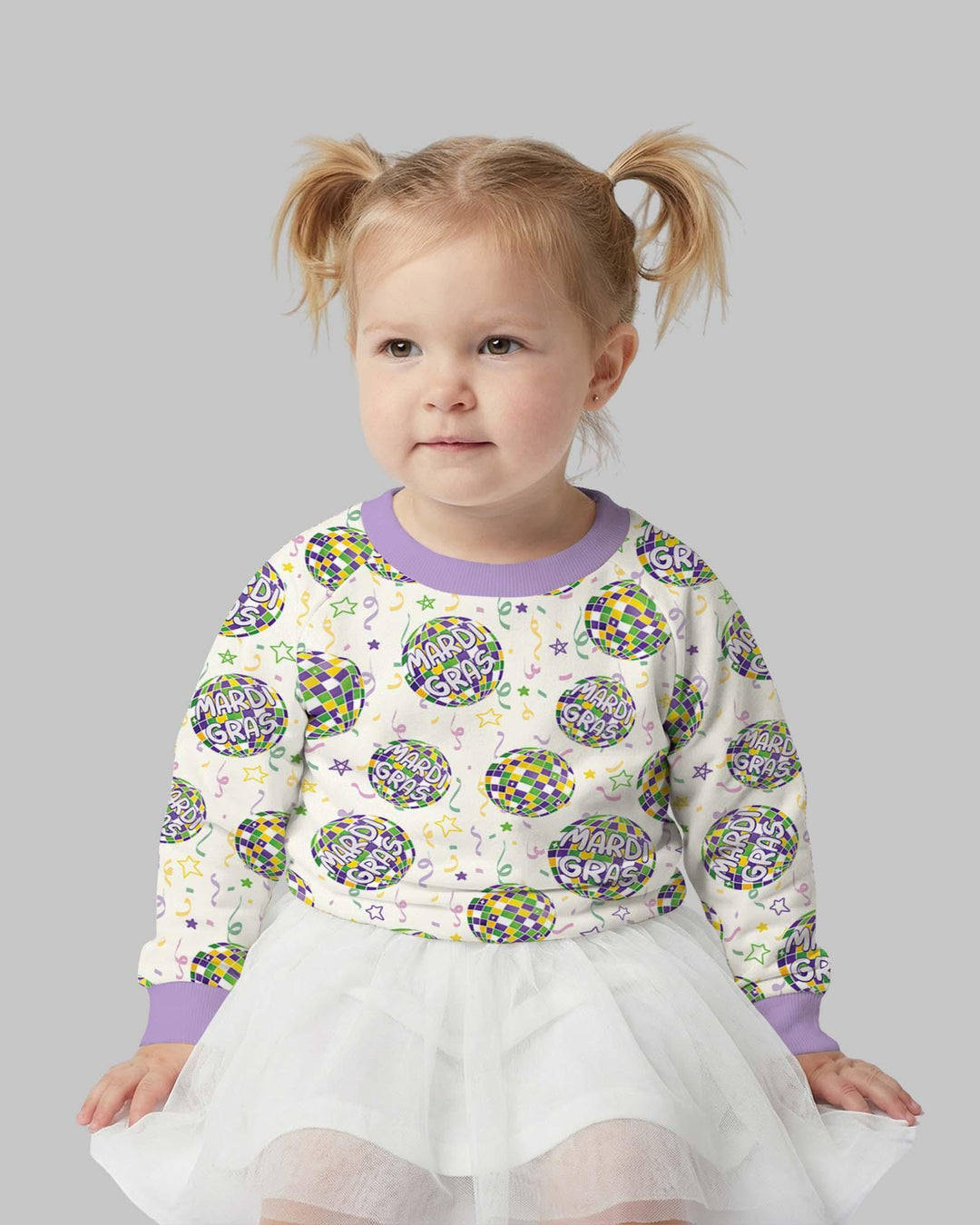 Mardi Gras Disco Ball  Crewneck Sweatshirt