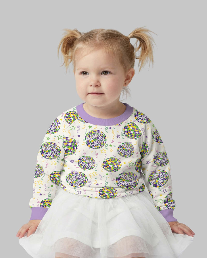 Mardi Gras Disco Ball  Crewneck Sweatshirt