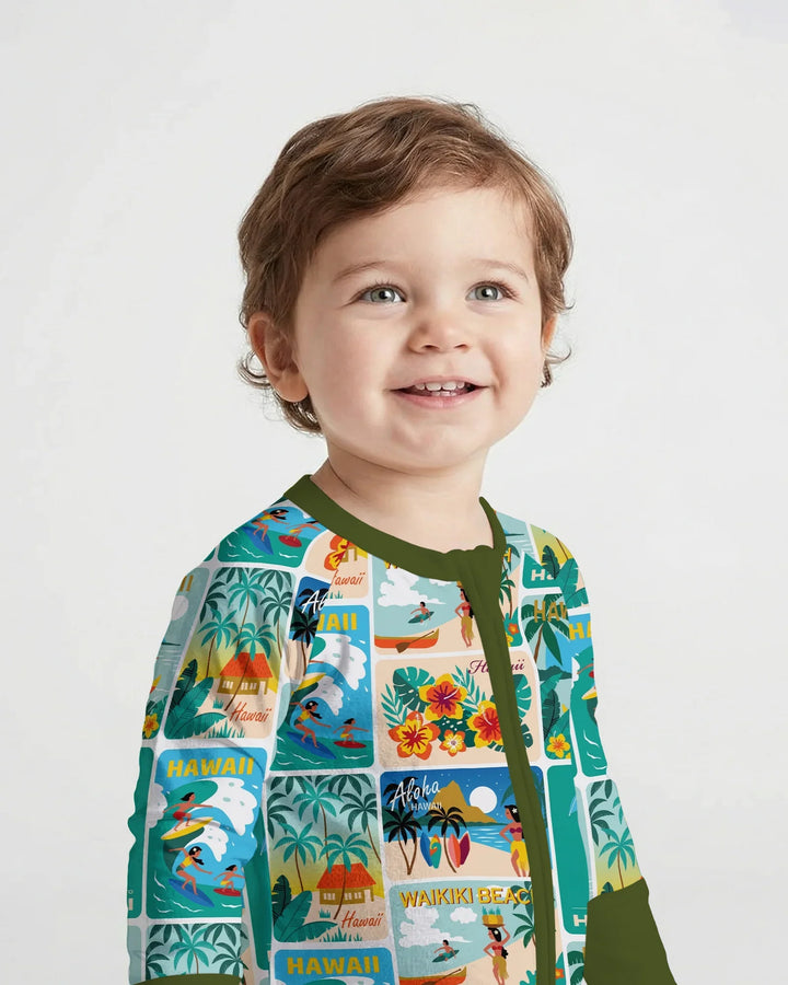 Aloha Postcard Paradise Bamboo Convertible Zippy