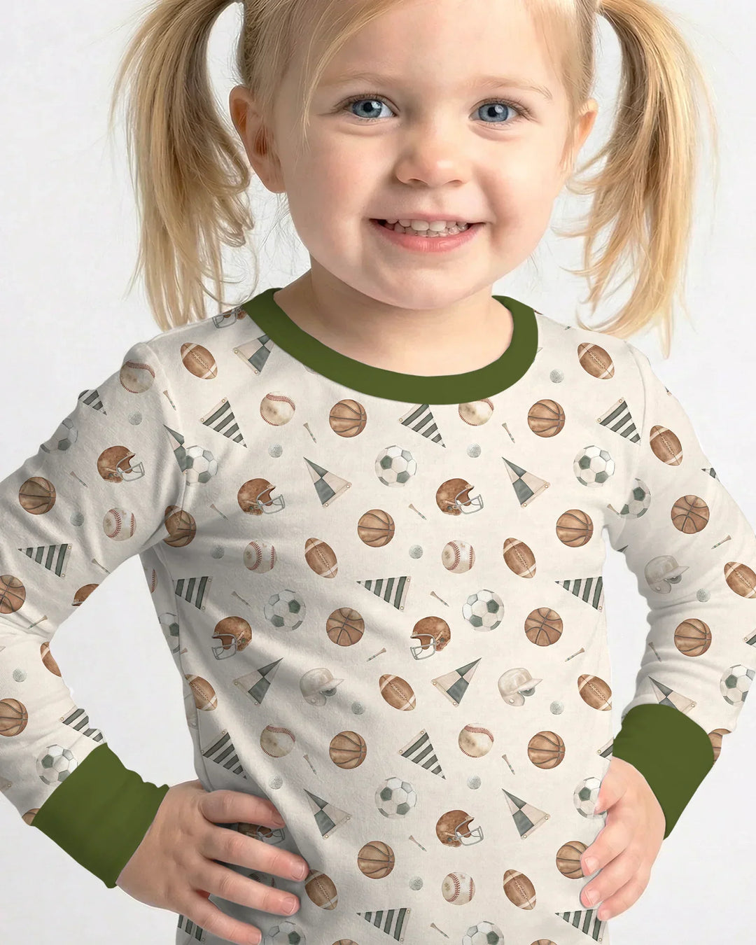 Game Day Heroes Bamboo Two Piece Long Sleeve Pajama Set