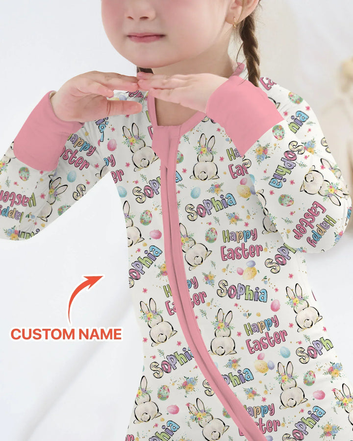 Personalized Happy Easter Bunny Convertible Zippy