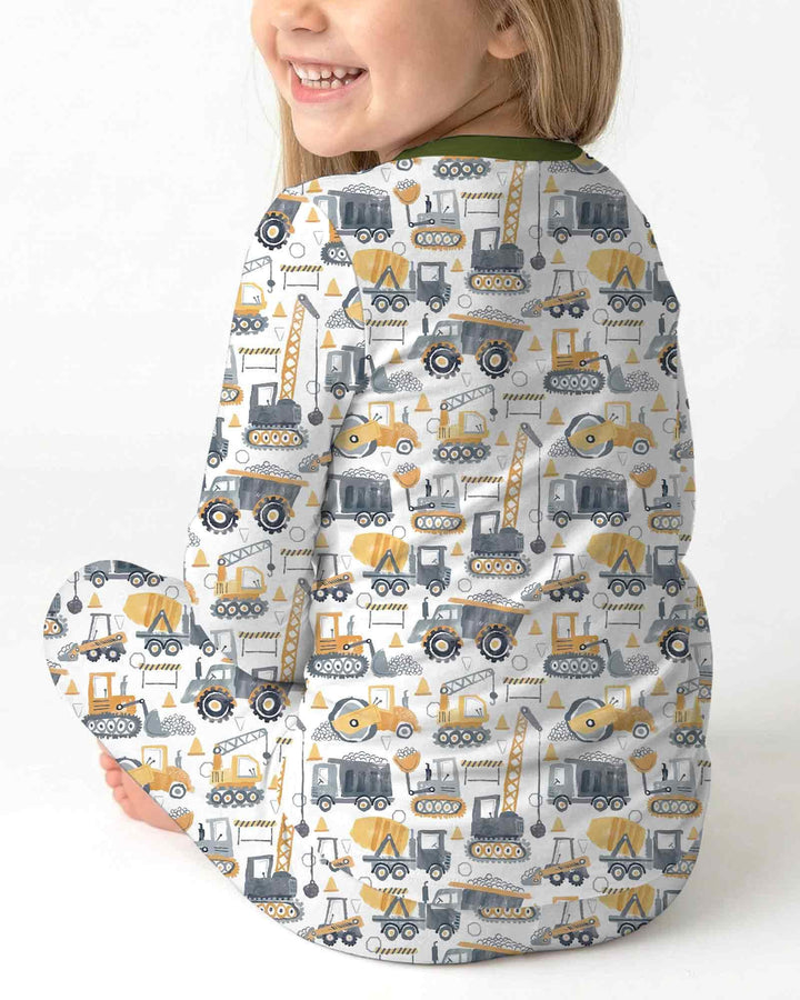 Construction Crew Bamboo Two Piece Long Sleeve Pajama Set