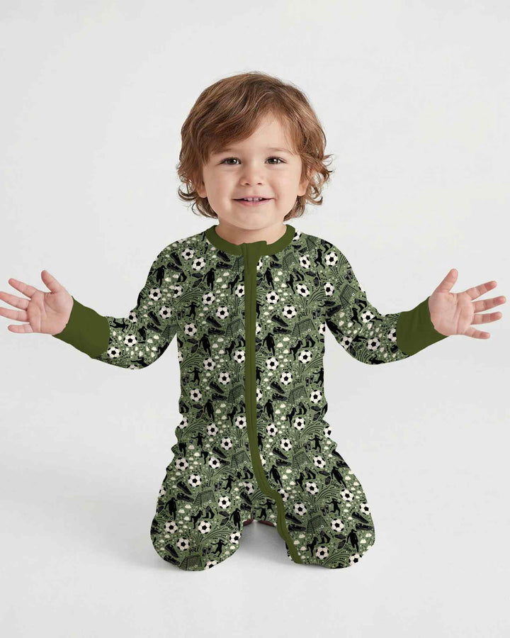 Sage Green Soccer Dreams Bamboo Convertible Zippy