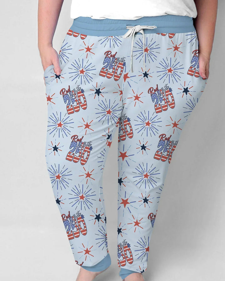 Rot-weißes Pyjama-Set für Damen aus Bambus zum 250. Jubiläum