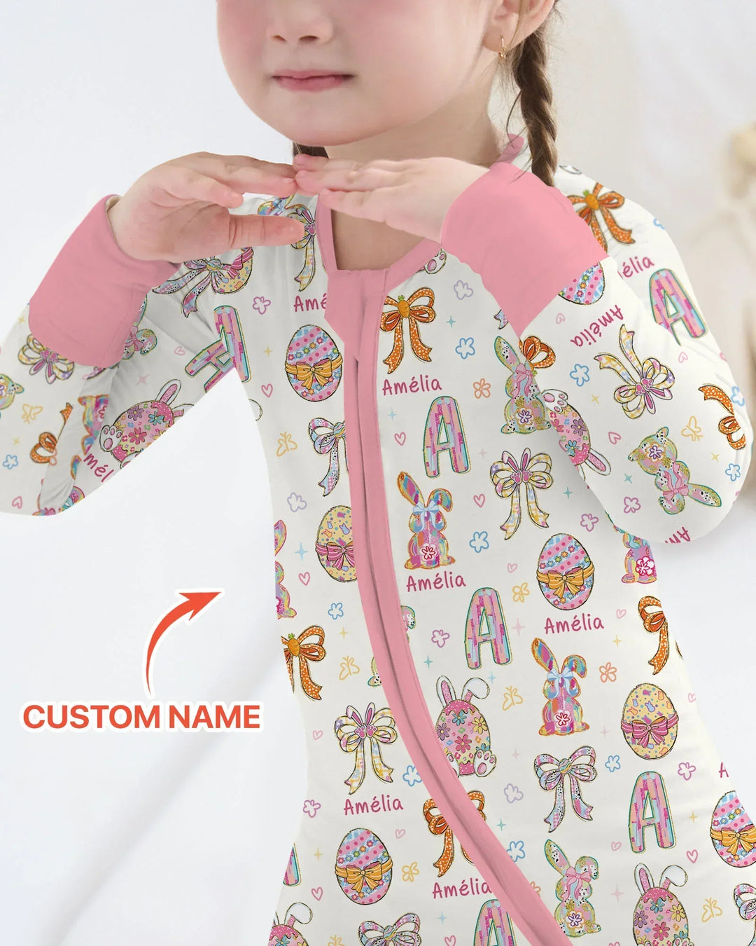 Happy Easter Custom Name Convertible Zippy