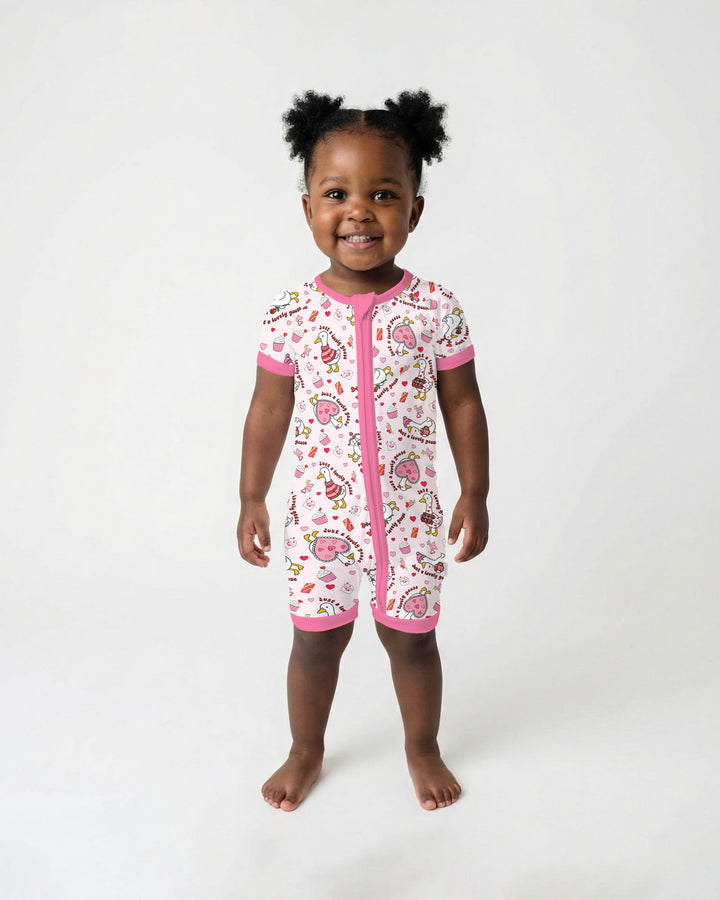 Valentine Silly Goose Shorty Zippy