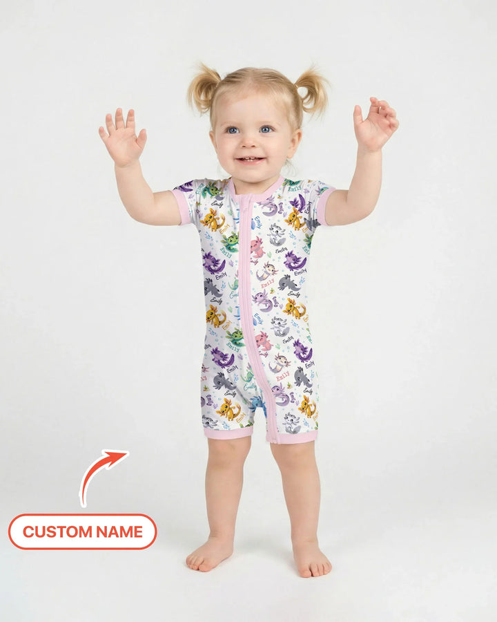 I Love You Axolotl Custom Name Shorty Zippy