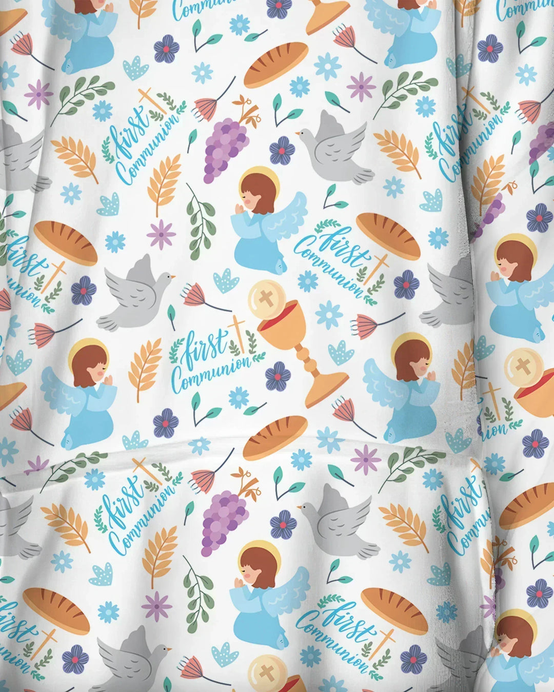 First Communion Wearable Blanket Hoodie