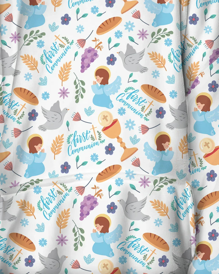 First Communion Wearable Blanket Hoodie