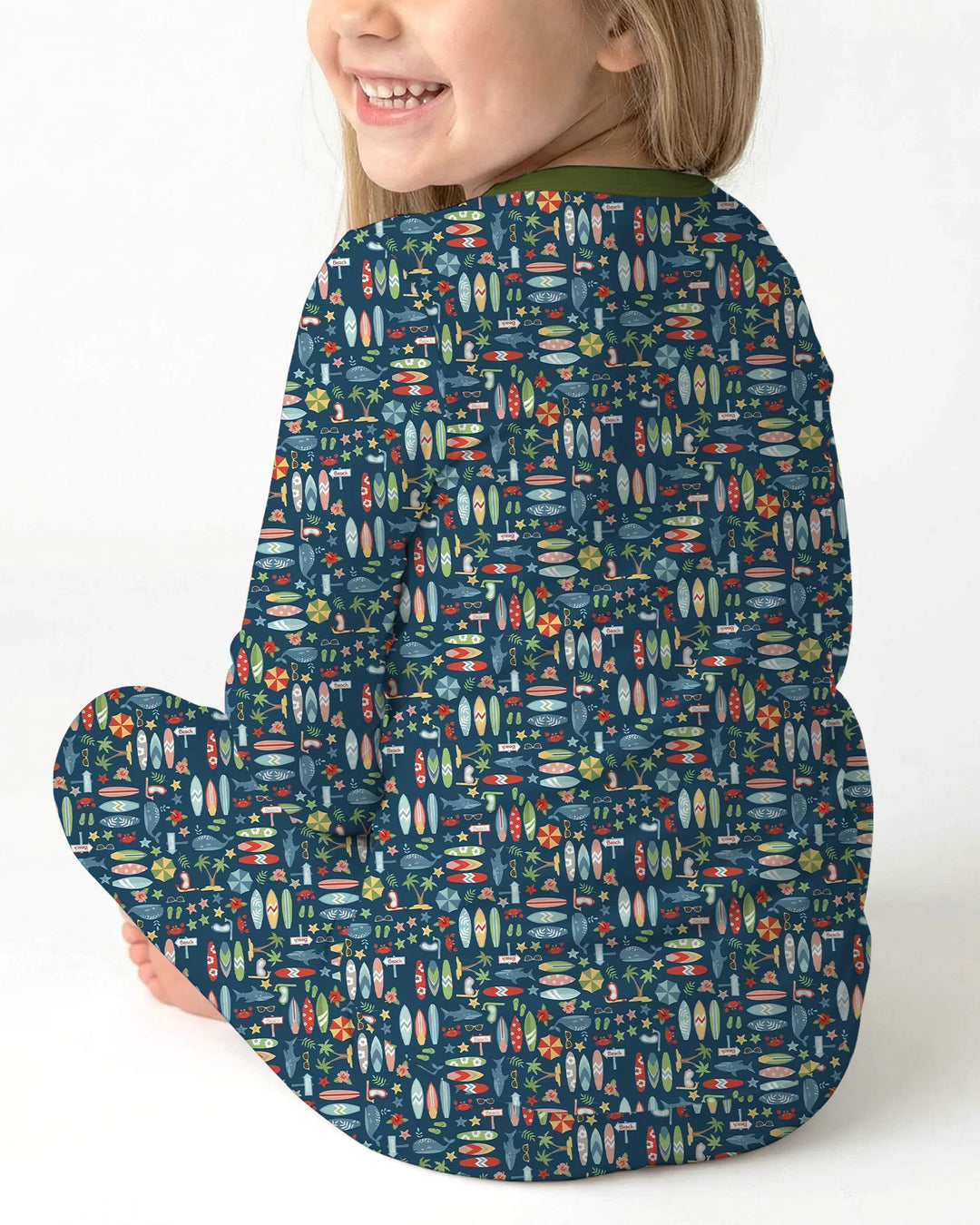 Endless Summer Surf Bamboo Two Piece Long Sleeve Pajama Set