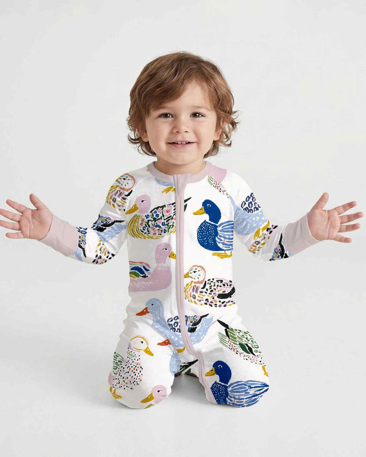 Whimsical Garden Ducks Bamboo Convertible Zippy