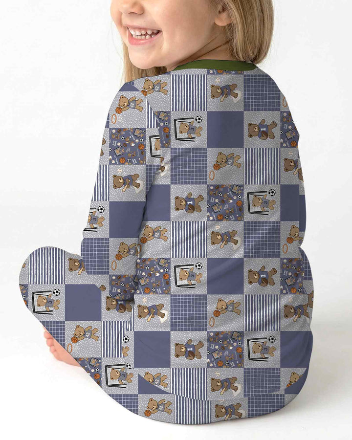 Game Day Teddy Bamboo Two Piece Long Sleeve Pajama Set