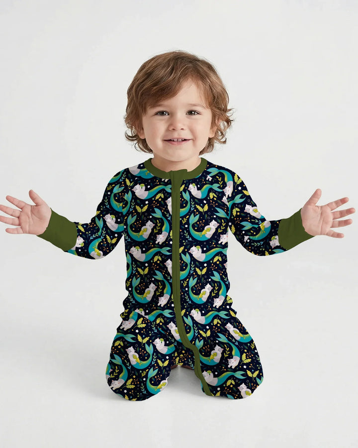 Midnight Mermaid Cats  Bamboo Convertible Zippy