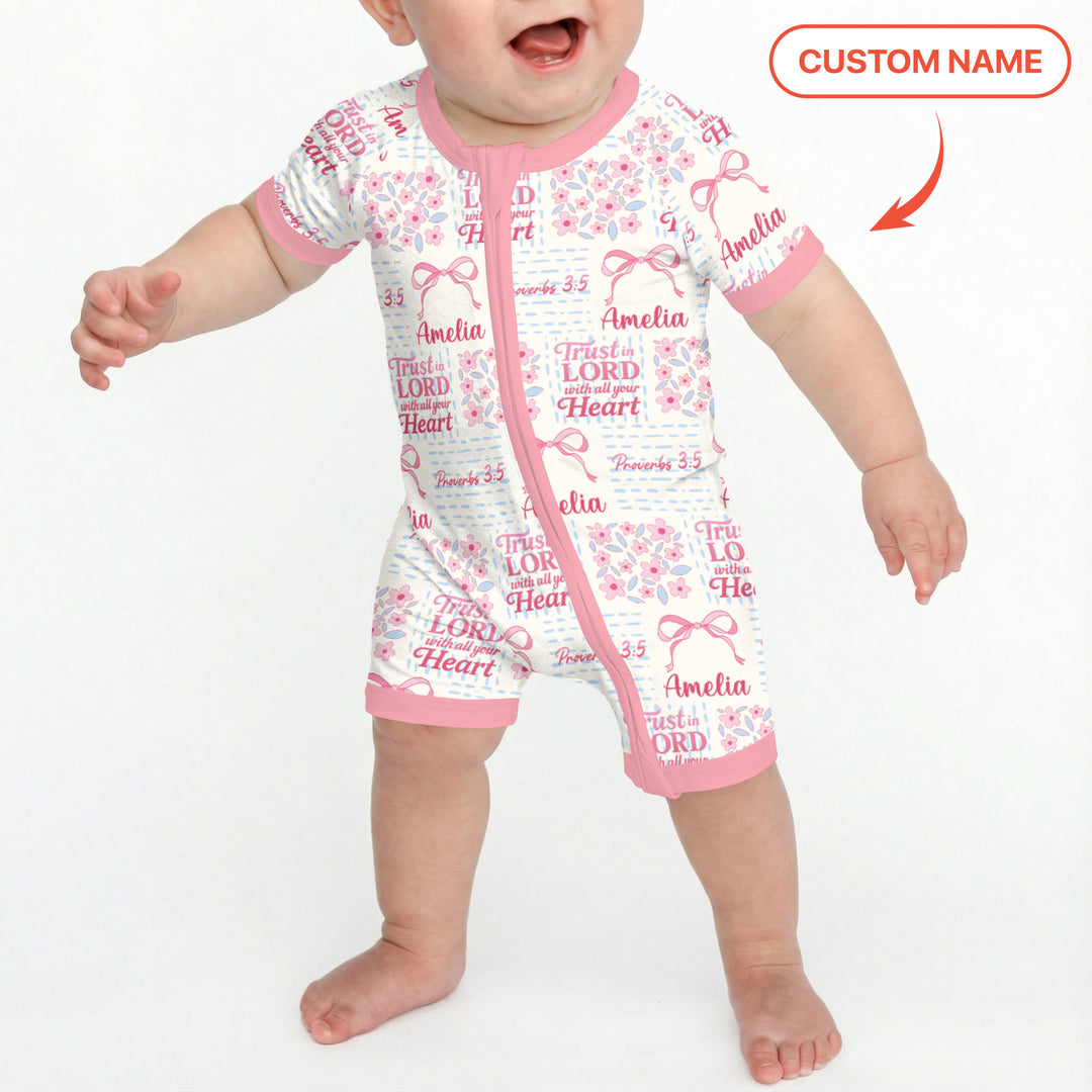 Trust The Lord With All Your Heart Custom Name Shorty Zippy