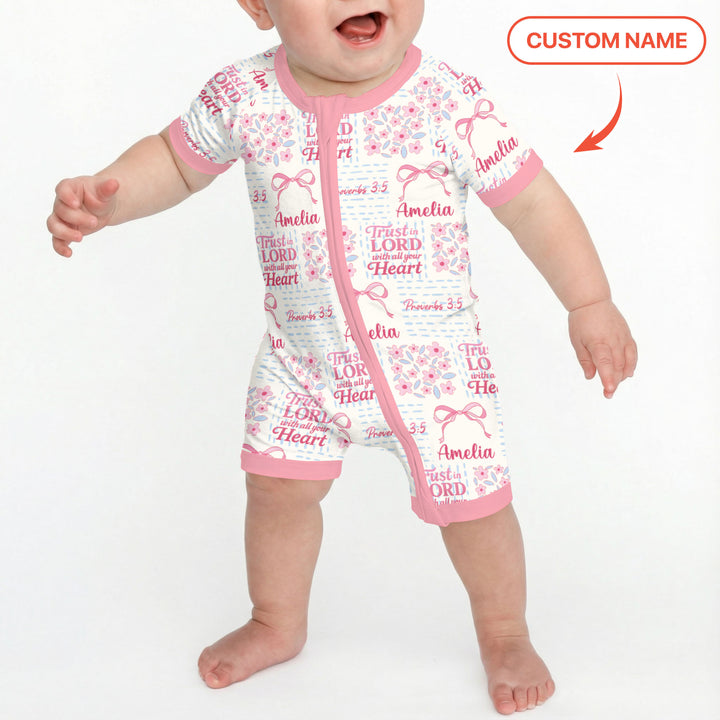 Trust The Lord With All Your Heart Custom Name Shorty Zippy