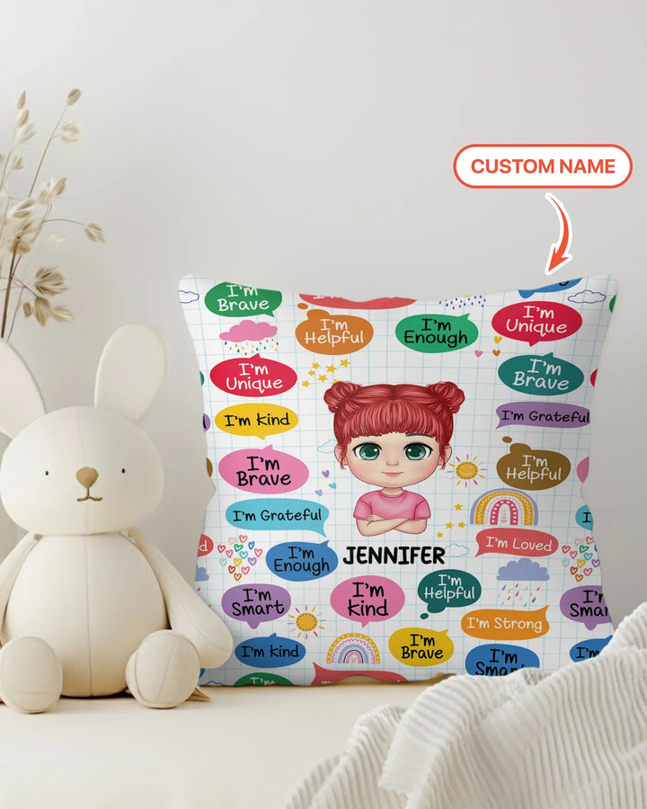 Personalized I'm Kind I'm Brave Pillow Case