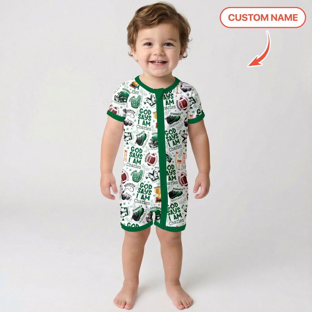 God Says I Am Touch Down Time Custom Name Shorty Zippy