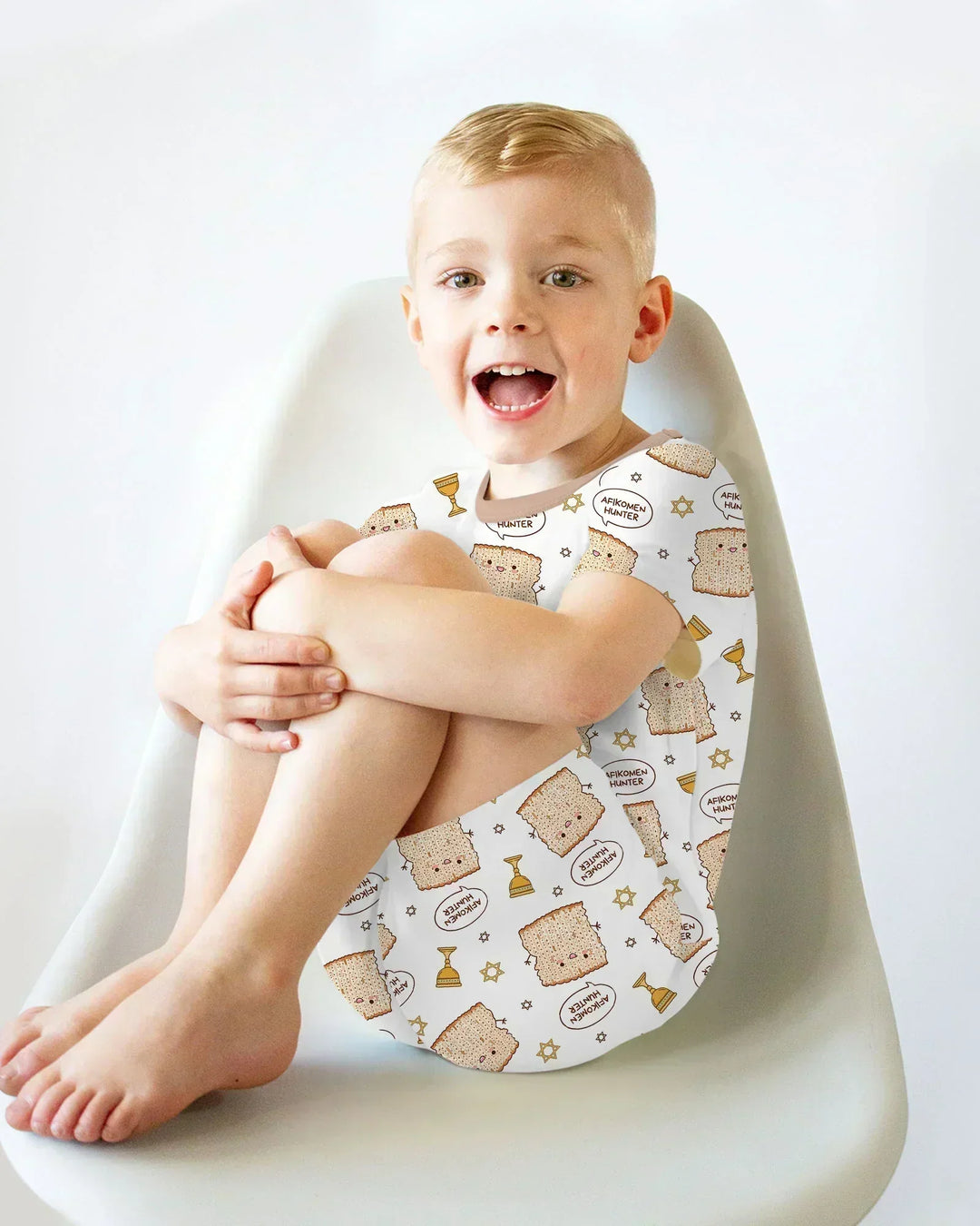 Afikomen Hunter Bamboo Two Piece Short Sleeve Shorts Pajama Set