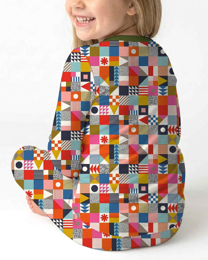 Playful Shapes Bamboo Two Piece Long Sleeve Pajama Set
