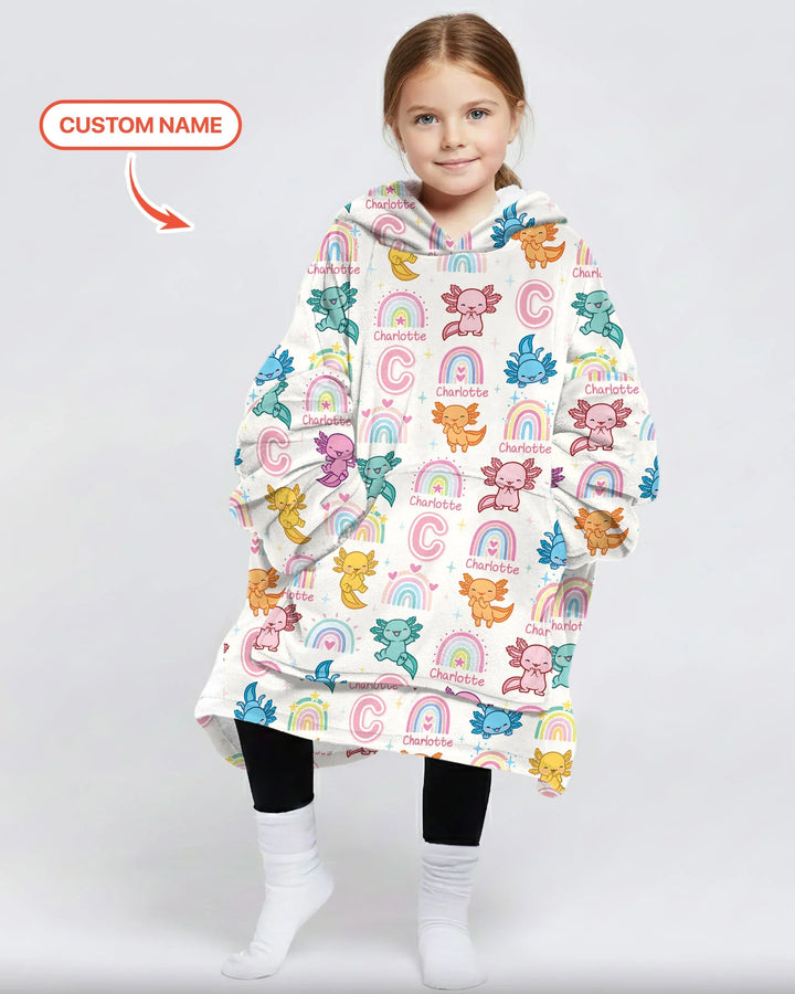 Axololt Custom Name Blanket Hoodie