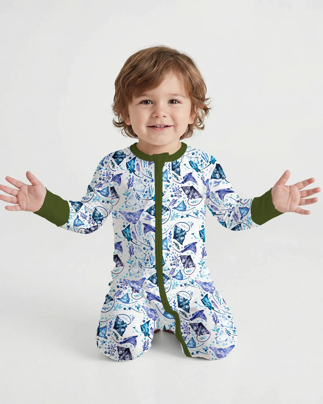 Pijama de bambú con cremallera Ocean Dreams