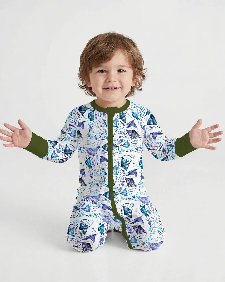 Pijama de bambú con cremallera Ocean Dreams