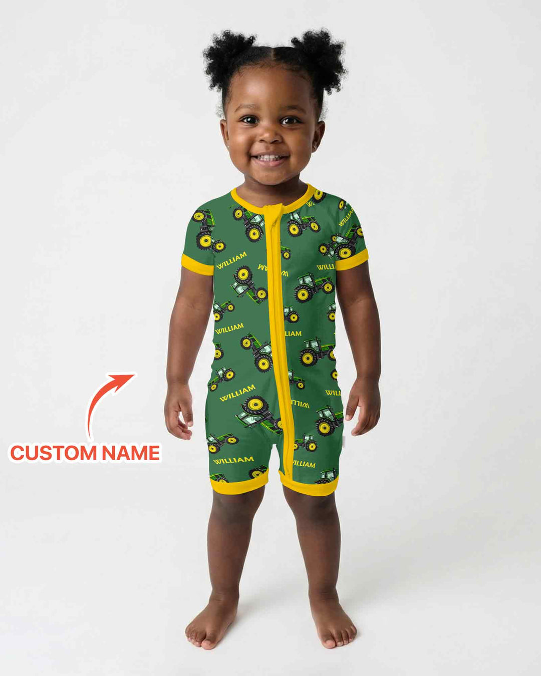 Plantilla PERSONALIZADA de Bambú Pijama Corto con Cremallera