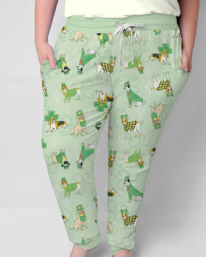 St. Patrick's Day Puppies Women Pajama Set