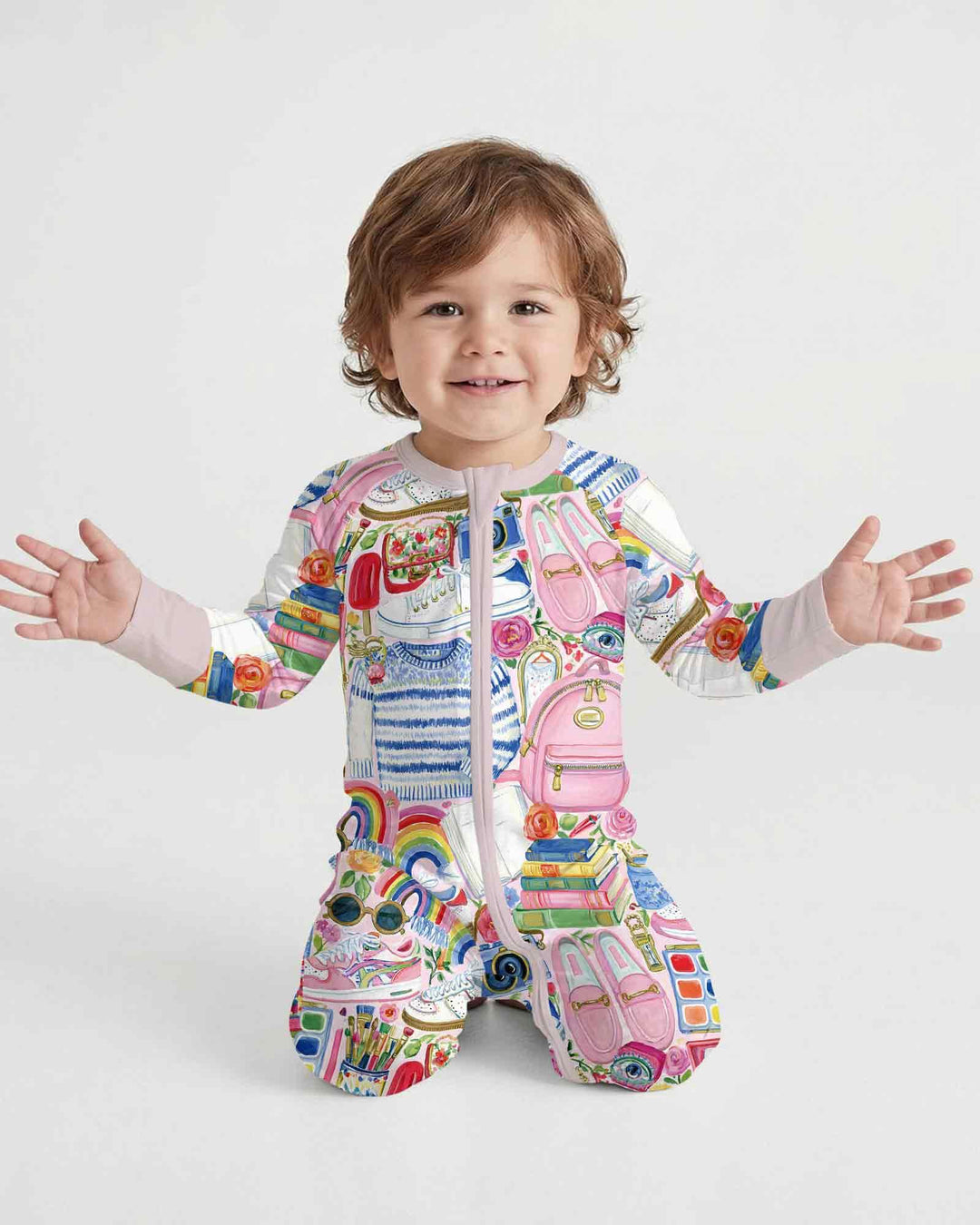 Gerippte Babykleidung mit individuellem Foto - Weich &amp; Skizzenhaft