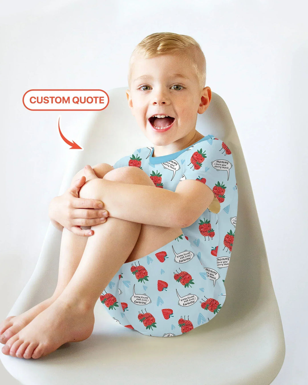 I love you berry much Bamboo Two Piece Short Sleeve Shorts Pajama Set