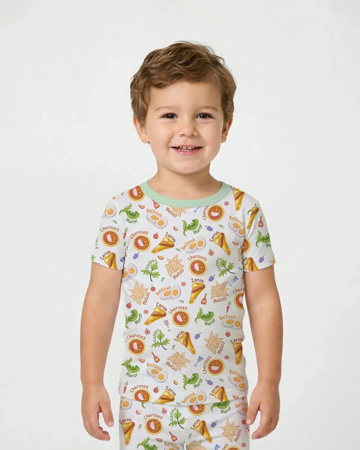 Happy Passover Family Matching Two Piece Short Sleeve Pajama Set