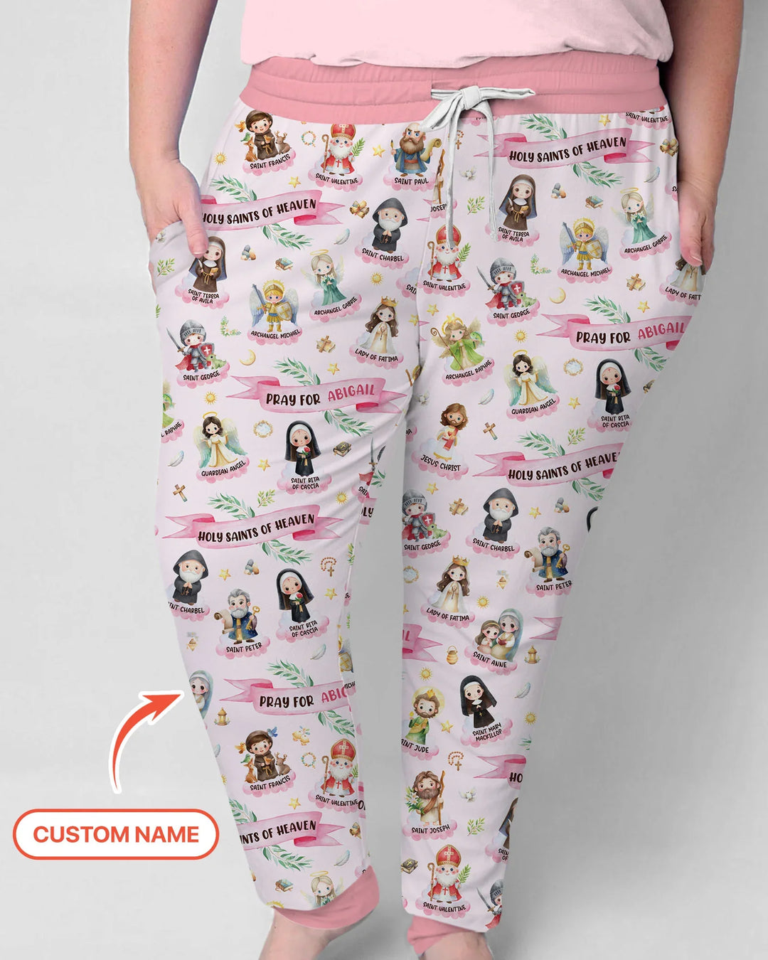 Heilige des Himmels Pyjama-Set aus Bambus für Damen mit Wunschnamen
