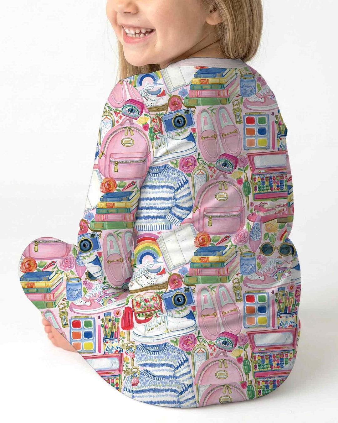Sweet School Adventure Bamboo Two Piece Long Sleeve Pajama Set