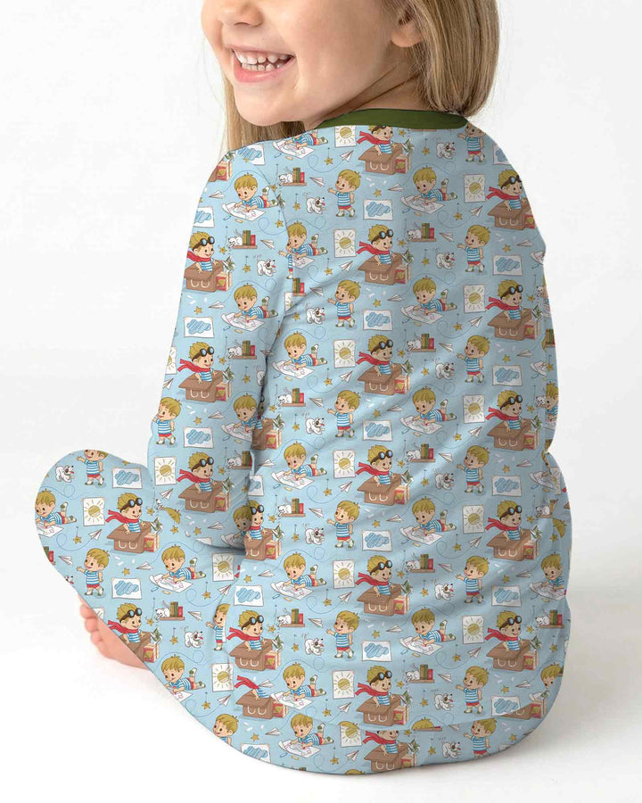 Tiny Explorer Tales Bamboo Two Piece Long Sleeve Pajama Set
