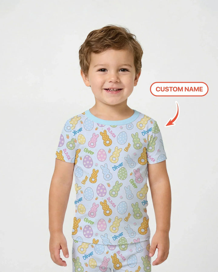 Zweiteiliges, kurzärmliges Pyjama-Set mit Marienkäfern