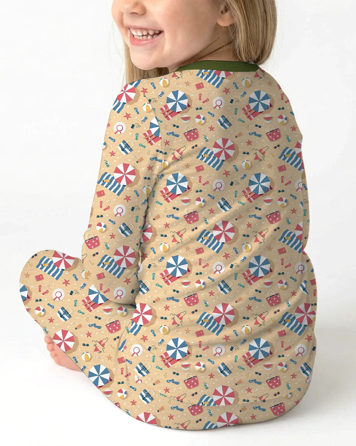 Sunny Beach Day Essentials Bamboo Two Piece Long Sleeve Pajama Set