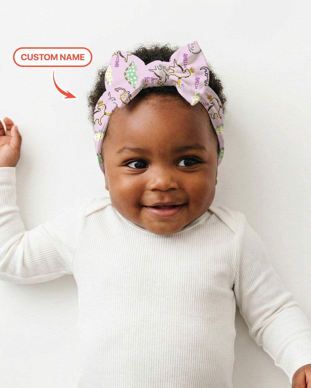 Rosa Luxuriöses Stirnband mit Schleife