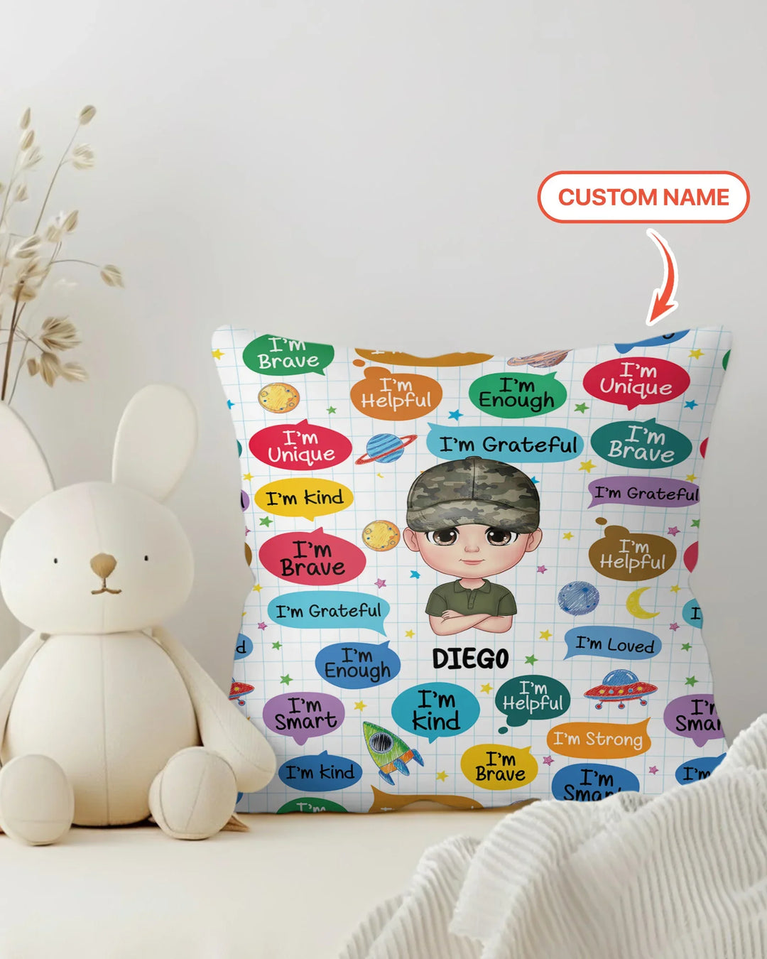 Personalized I'm Kind I'm Brave Pillow Case