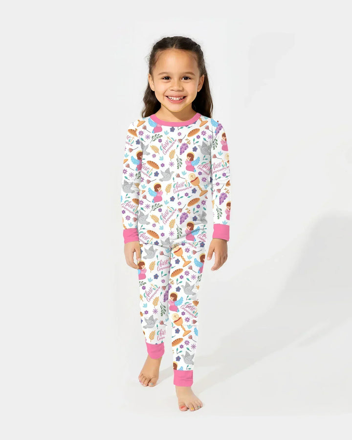 First Communion Two Piece Long Sleeve Pajama Set