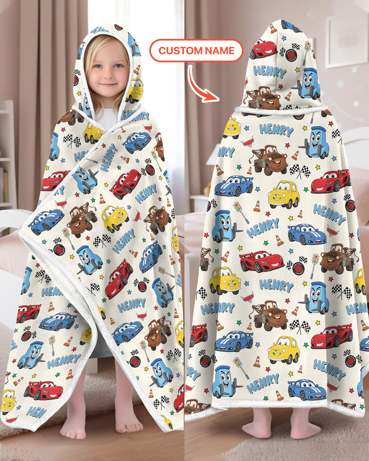 Car Movie Bamboo Wearable Hooded Blanket