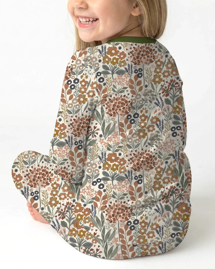 Conjunto de pijama de dos piezas de manga larga de bambú Autumn Meadow Botanicals
