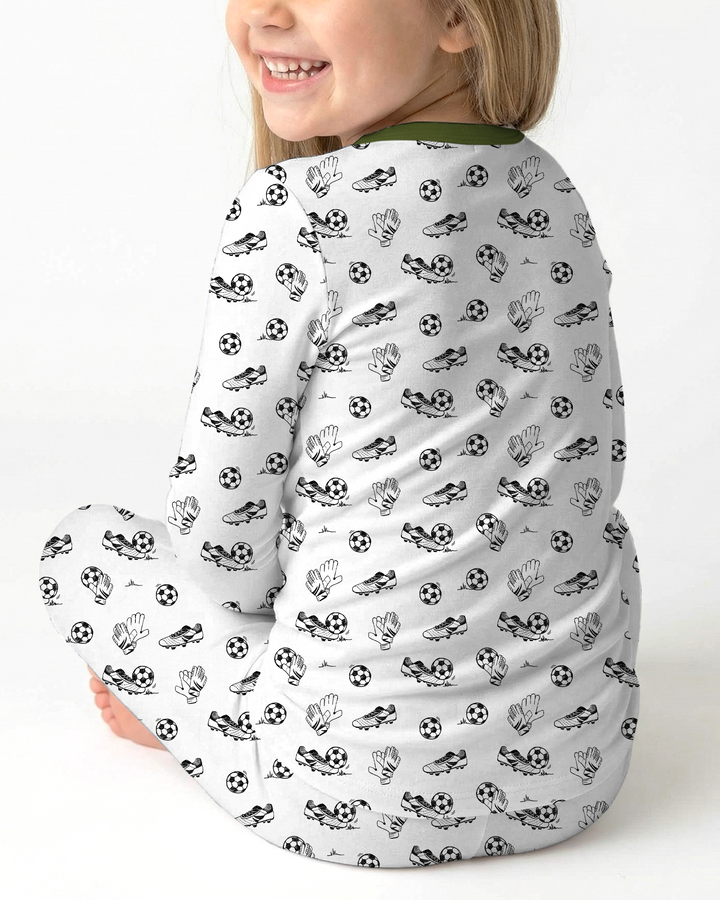 Future Soccer Champion Bamboo Two Piece Long Sleeve Pajama Set