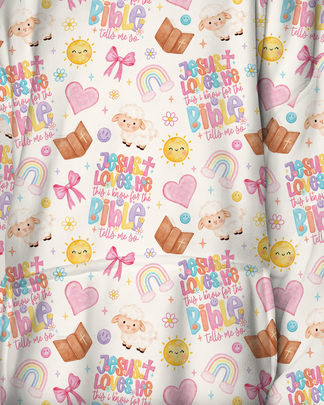 Jesus Loves Me This I Know Bamboo Blanket Hoodie