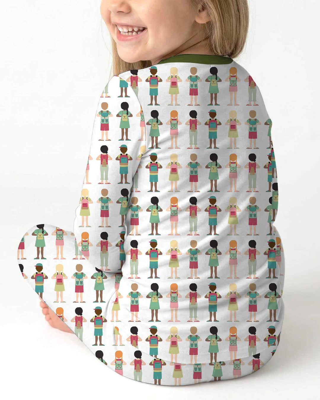 Conjunto de pijama de dos piezas de bambú con mangas largas, plantilla PERSONALIZADA